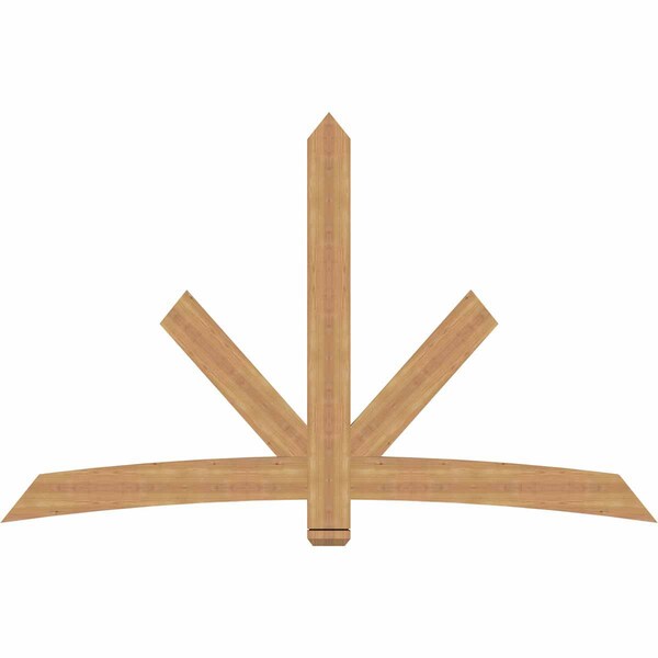 Ekena Millwork Alberta Smooth Timber Gable Bracket, Western Red Cedar, 84"W x 53"H x 1 1/2"D x 5 1/2"F, 15/12 Pitch GBW084X53X0206ALB00SWR - main
